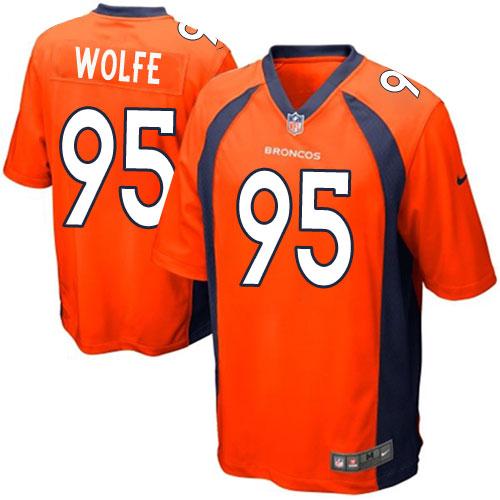 Nike Broncos #95 Derek Wolfe Orange Team Color Youth Stitched NFL New Elite Jersey